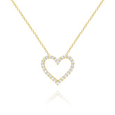 Diamond Open Heart Necklace - Dracakis Jewellers